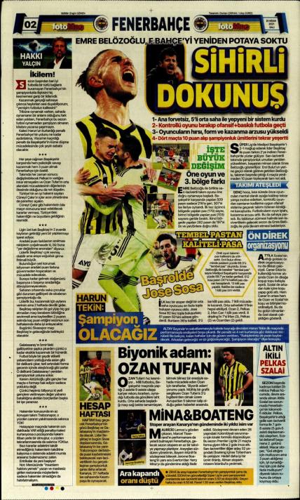 Gunun Fenerbahce Mansetleri 20 Nisan 2021 Sporx Galeri