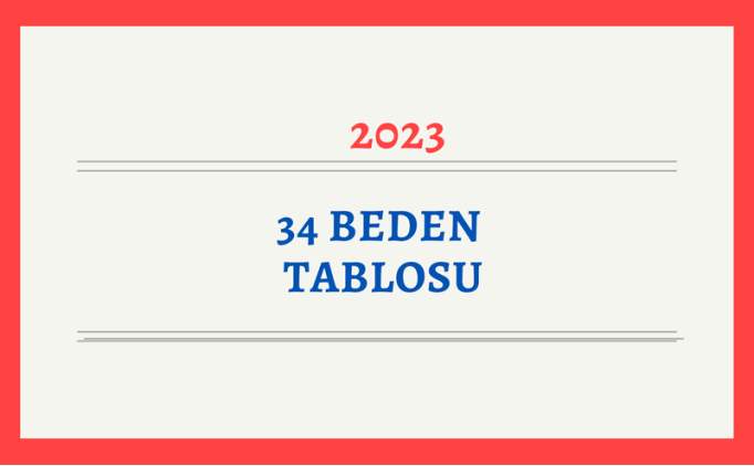 34 beden M mi, S mi, L mi 2023? S, M, L beden ka numara?