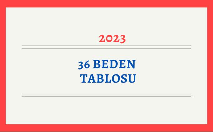 36 beden M mi, S mi, L mi 2023? S, M, L beden ka numara?