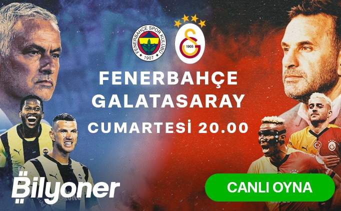 Fenerbahe - Galatasaray derbisi Bilyoner'de!