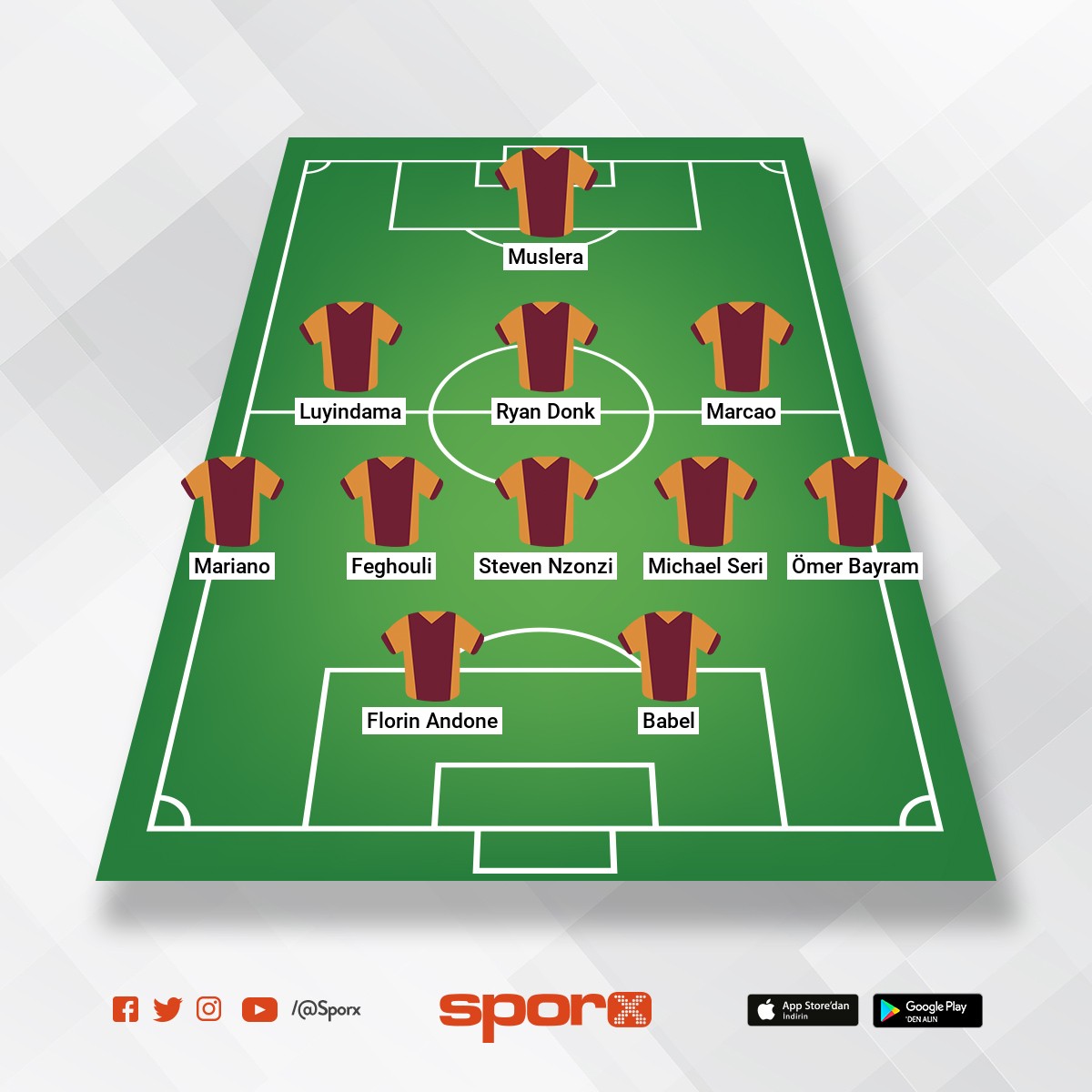 Galatasaray-11 Sporx İlk11