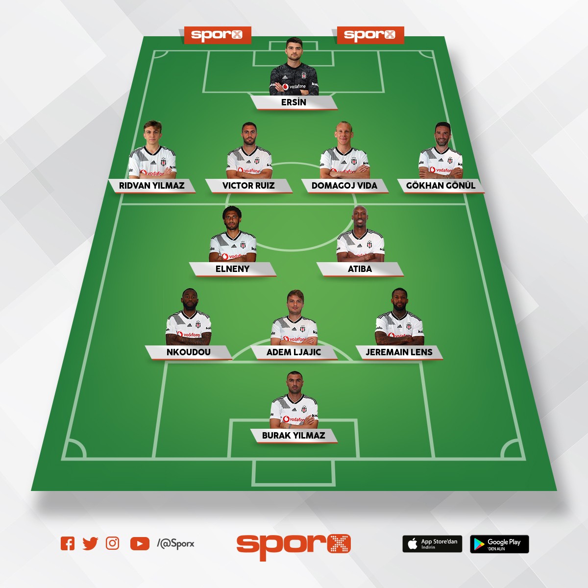 bjk kayseri 11i sporx ilk11