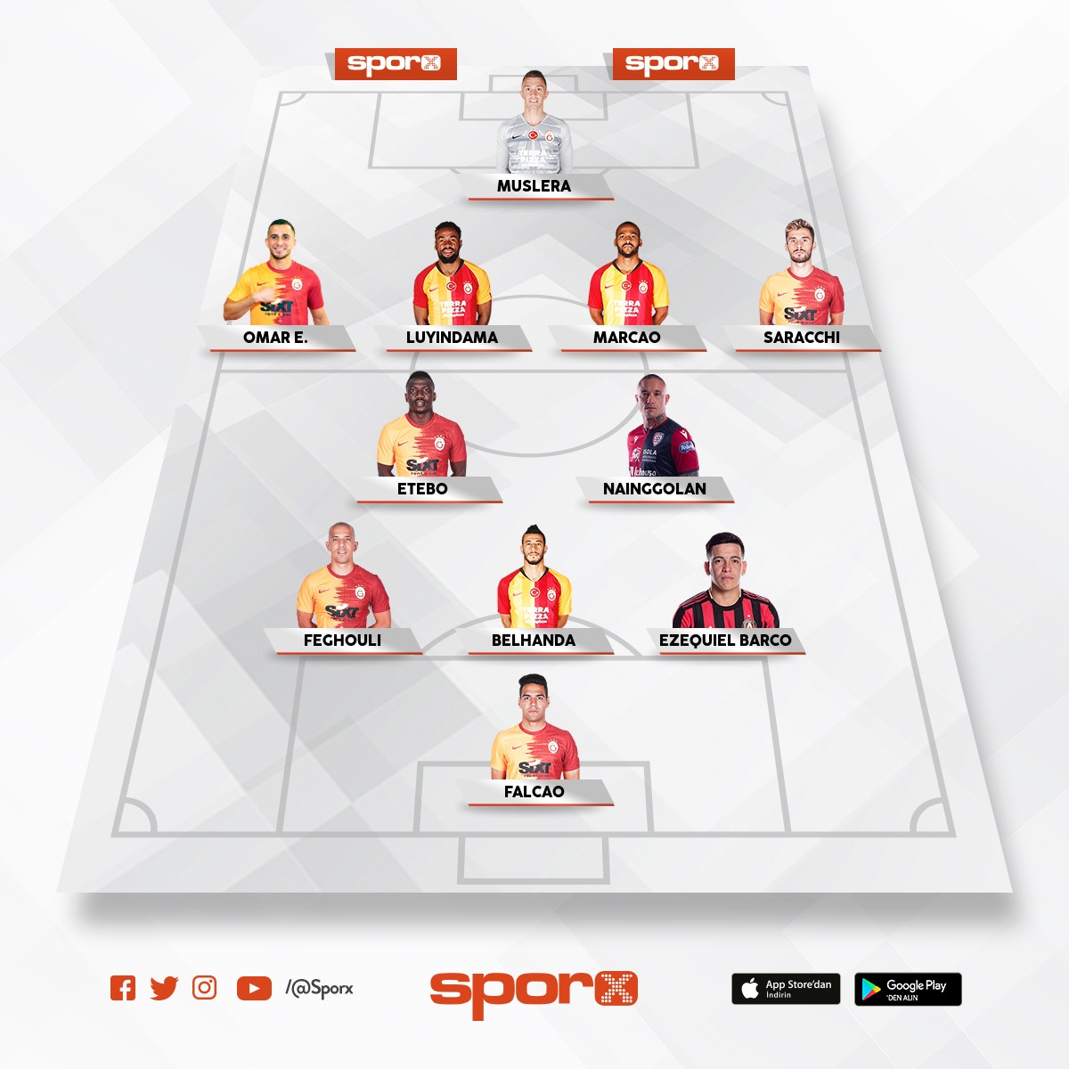 Uefa Avrupa Ligi Şampiyonu Sporx İlk11