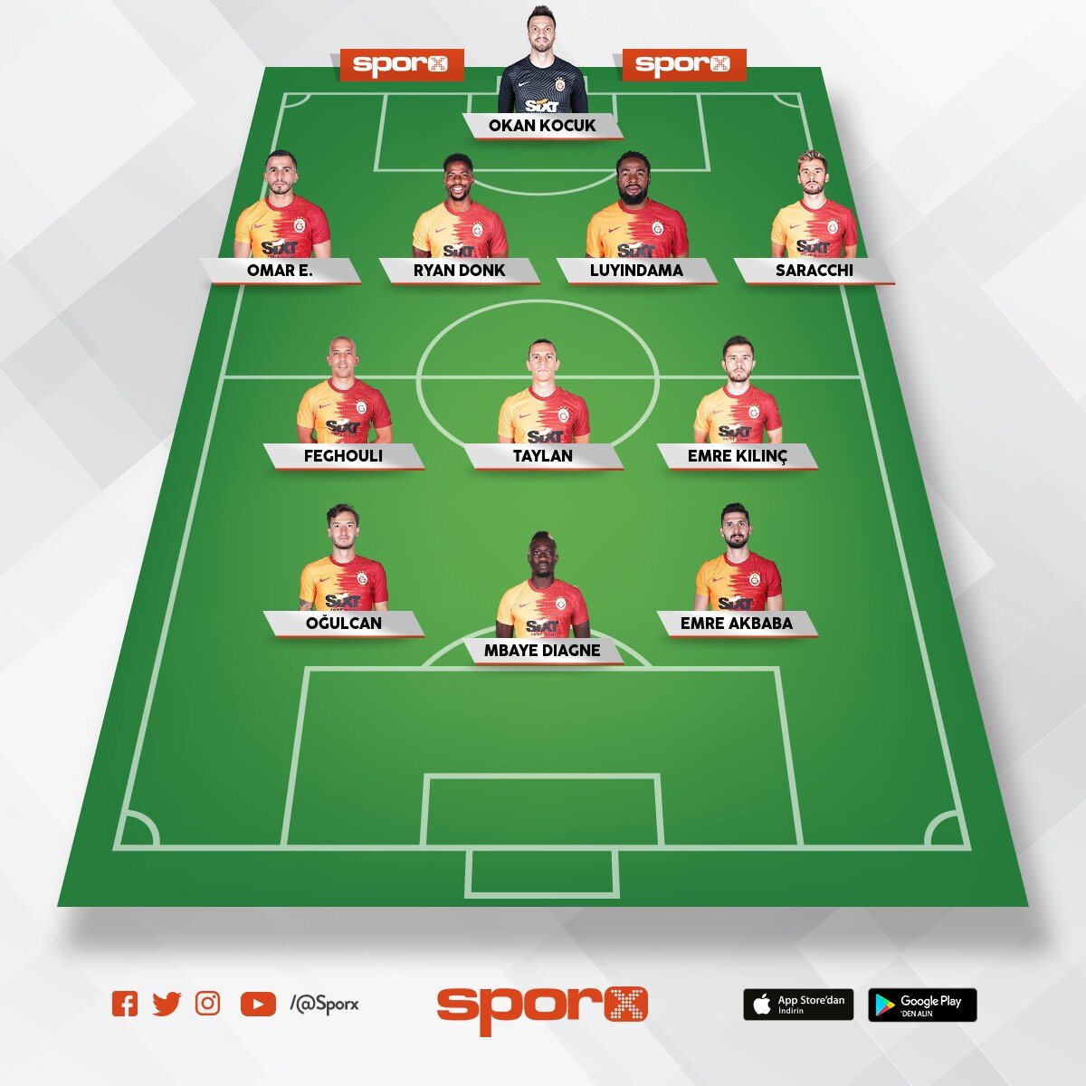 GALATASARAY KADRO Sporx İlk11