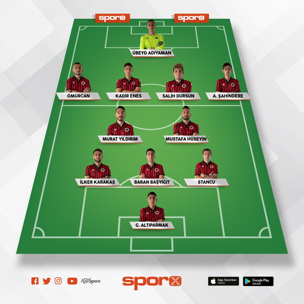 vs Hatayspor Sporx İlk11