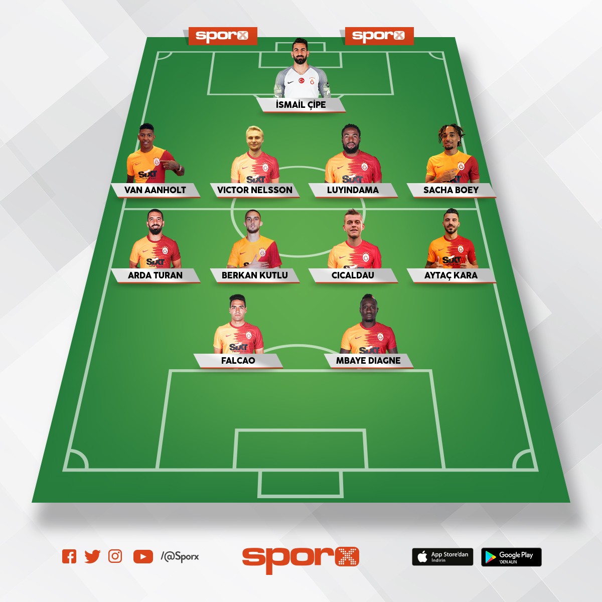 galatasaray kadro sporx İlk11